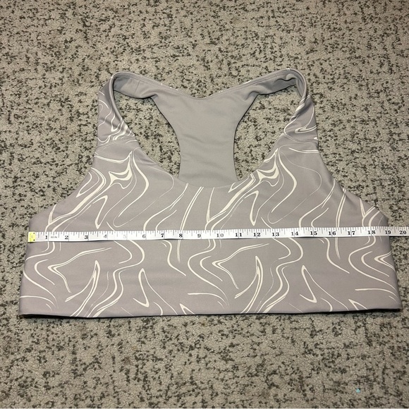 Old Navy Active Powersoft Medium Support Go-Dry Gray & White Sports Bra Size XXL - Picture 5 of 6